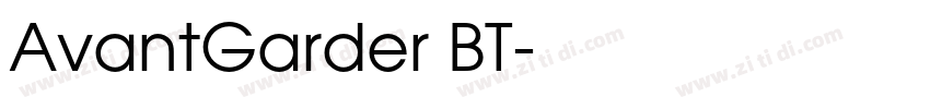 AvantGarder BT字体转换